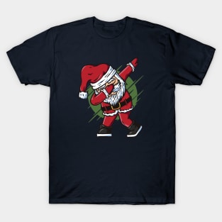 Funny Dabbing Santa Claus Cartoon T-Shirt